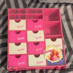 Barbie Pink and White Drawer Organizer